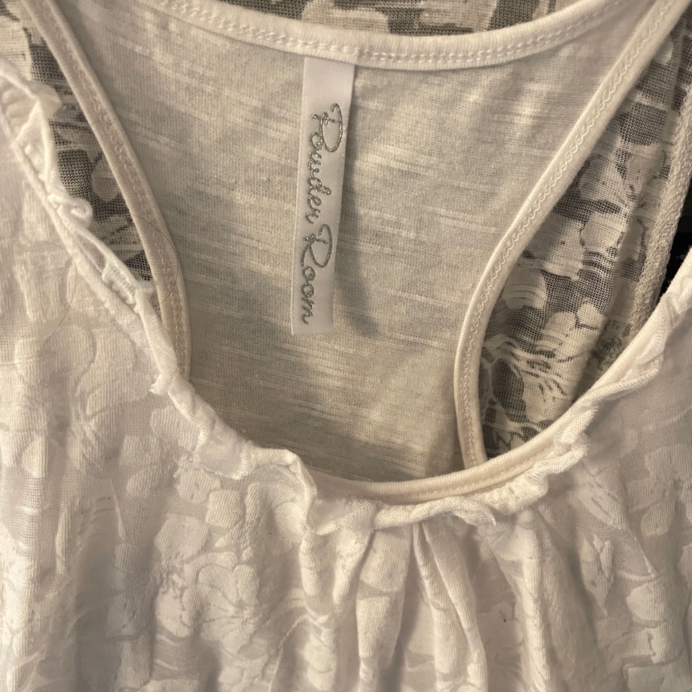 Powder Room Racer Back Floral Pattern Top - Picture 5 of 11